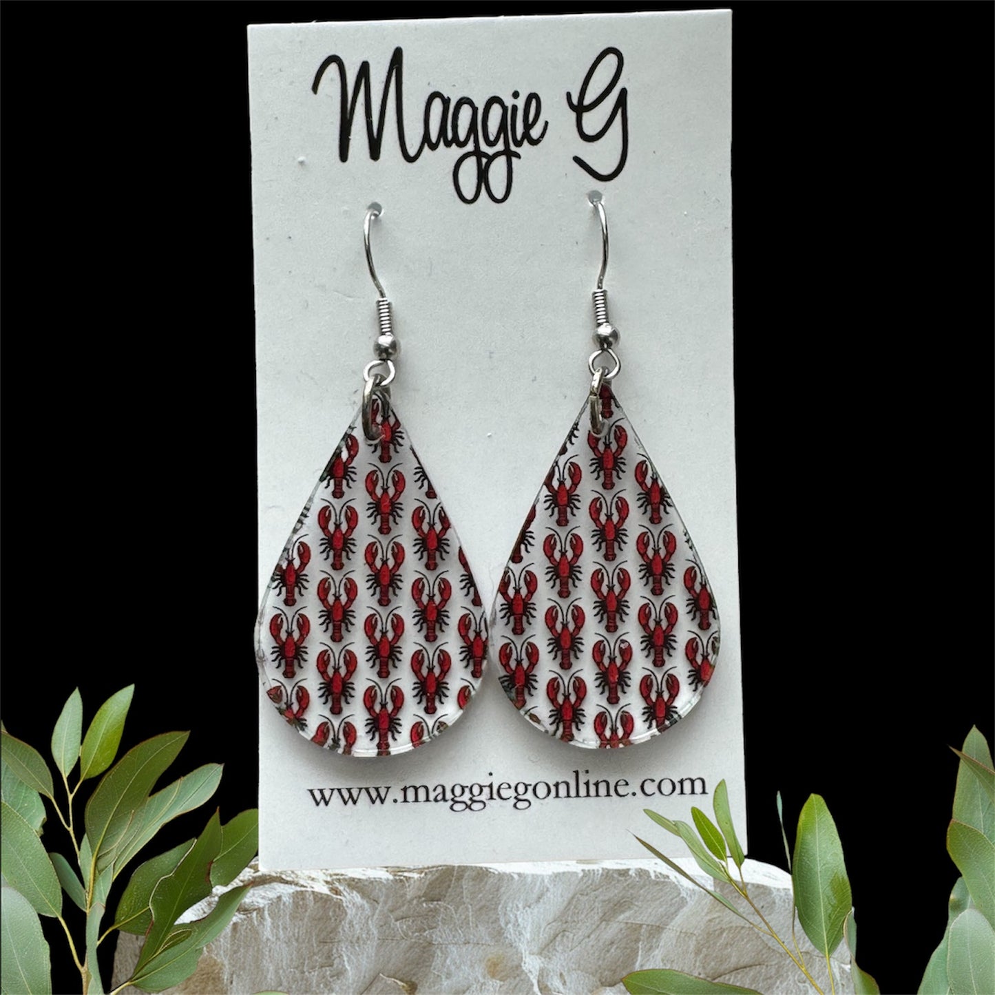 Crawfish Earrings - Crawfish Earrings, Crawfish Jewelry, Cajun Accessories, Crawfish & Corn Earrings
