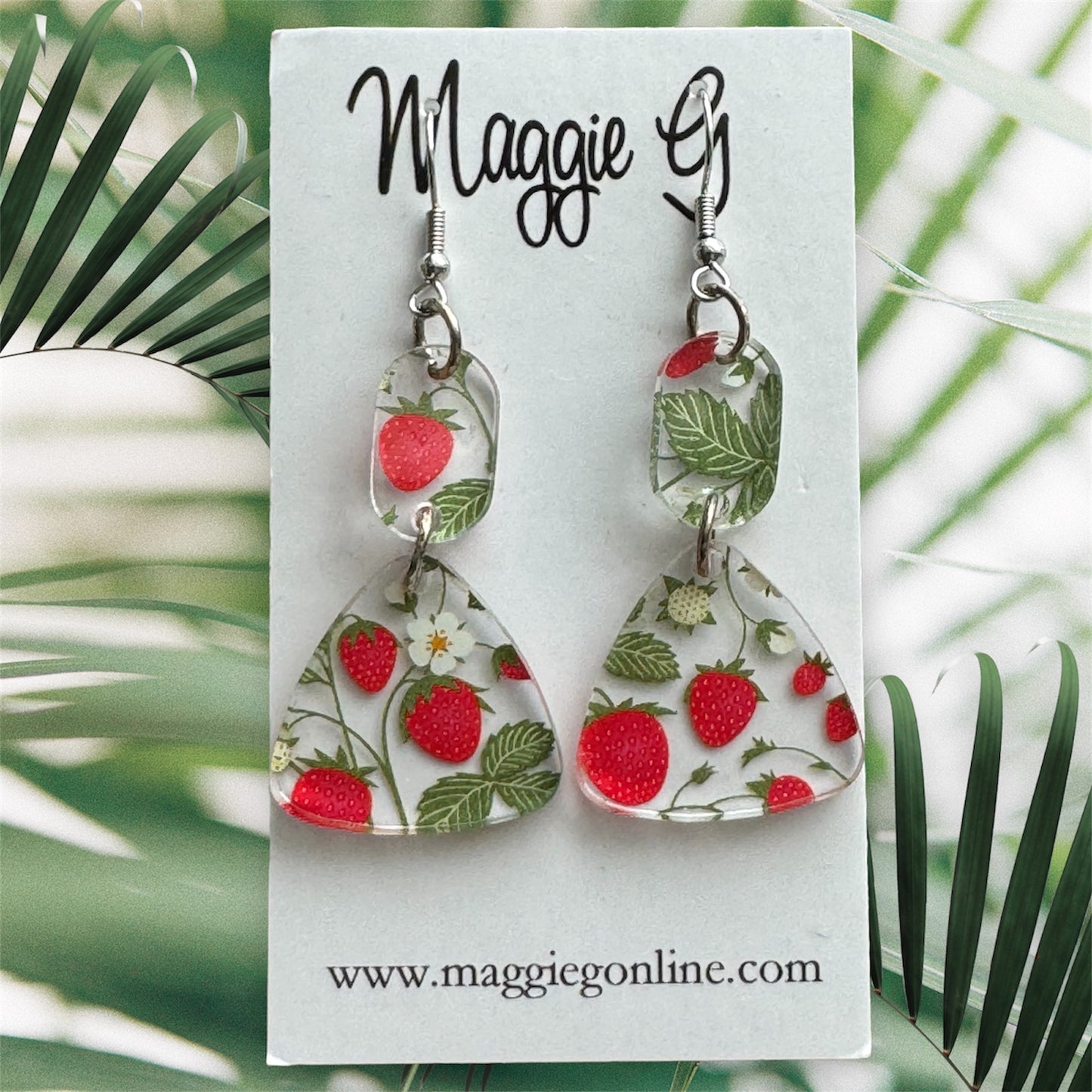 Strawberry Acrylic Earrings
