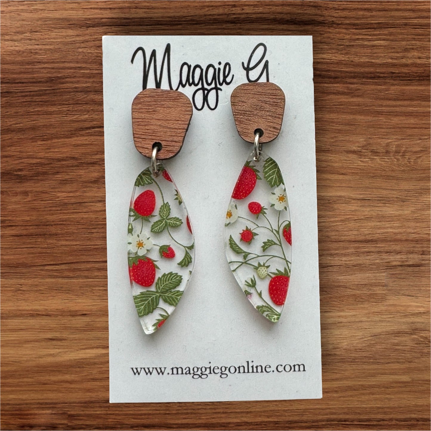 Strawberry Acrylic Earrings
