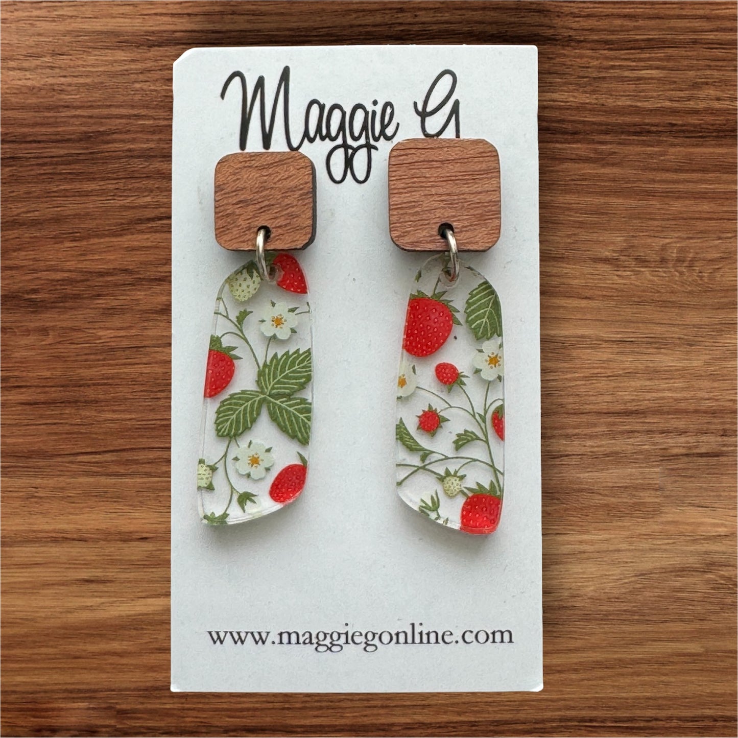Strawberry Acrylic Earrings