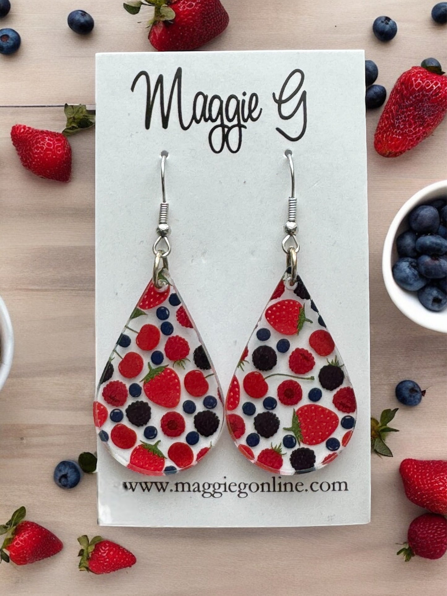 Berry Earrings / Fruit Earrings / Fruit Jewelry / Cute Earrings