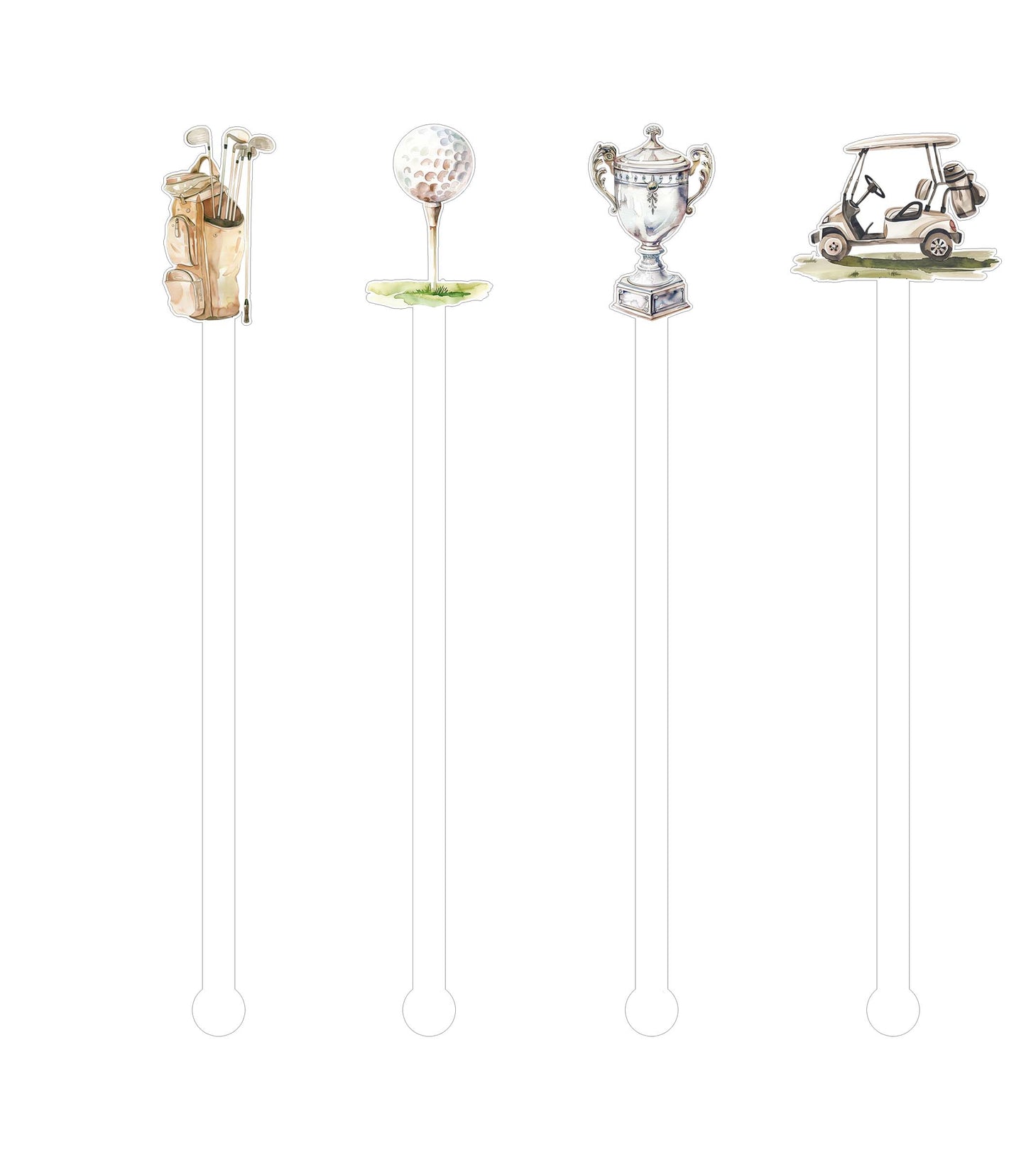 Golf - Beverage Stick - Drink Stick - Swizzle Stick - Drink Stirrers - Cocktail Stir Stick