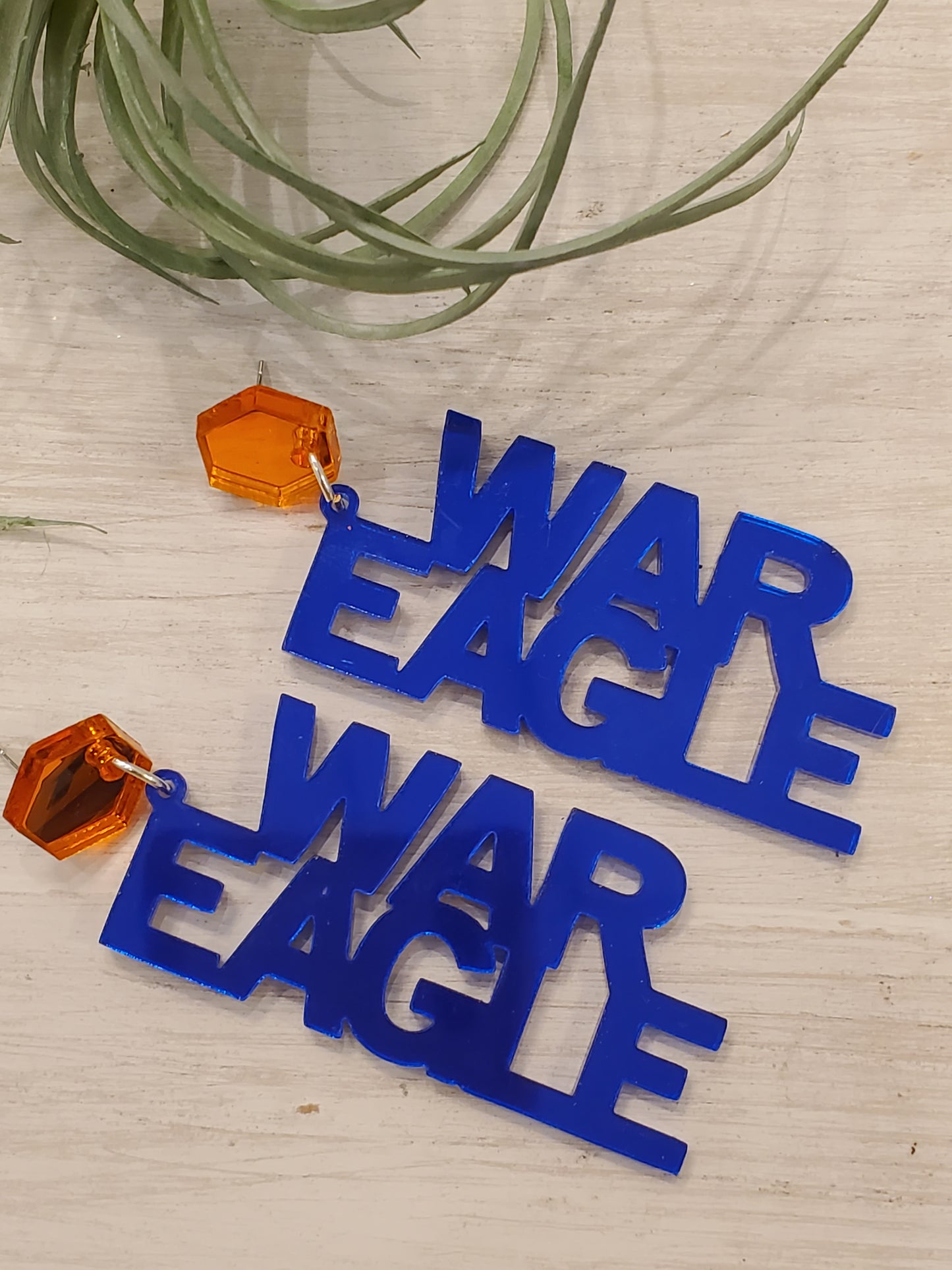 War eagle mirror Team Earrings, Football Earrings, Spirit Wear, Game Day Earrings, High School Earrings, College Earrings, Custom Earrings