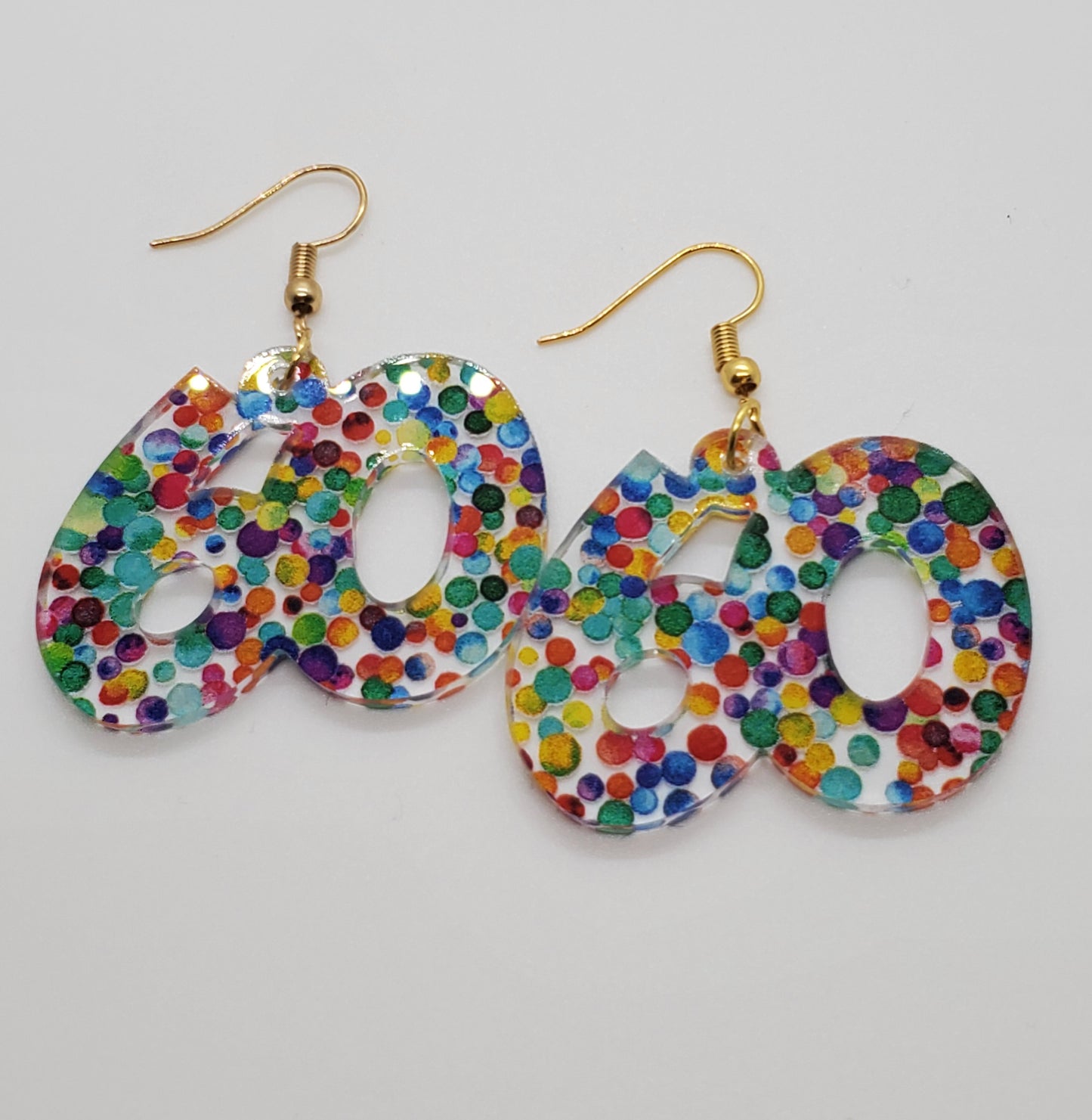 Birthday Confetti Acrylic Earring