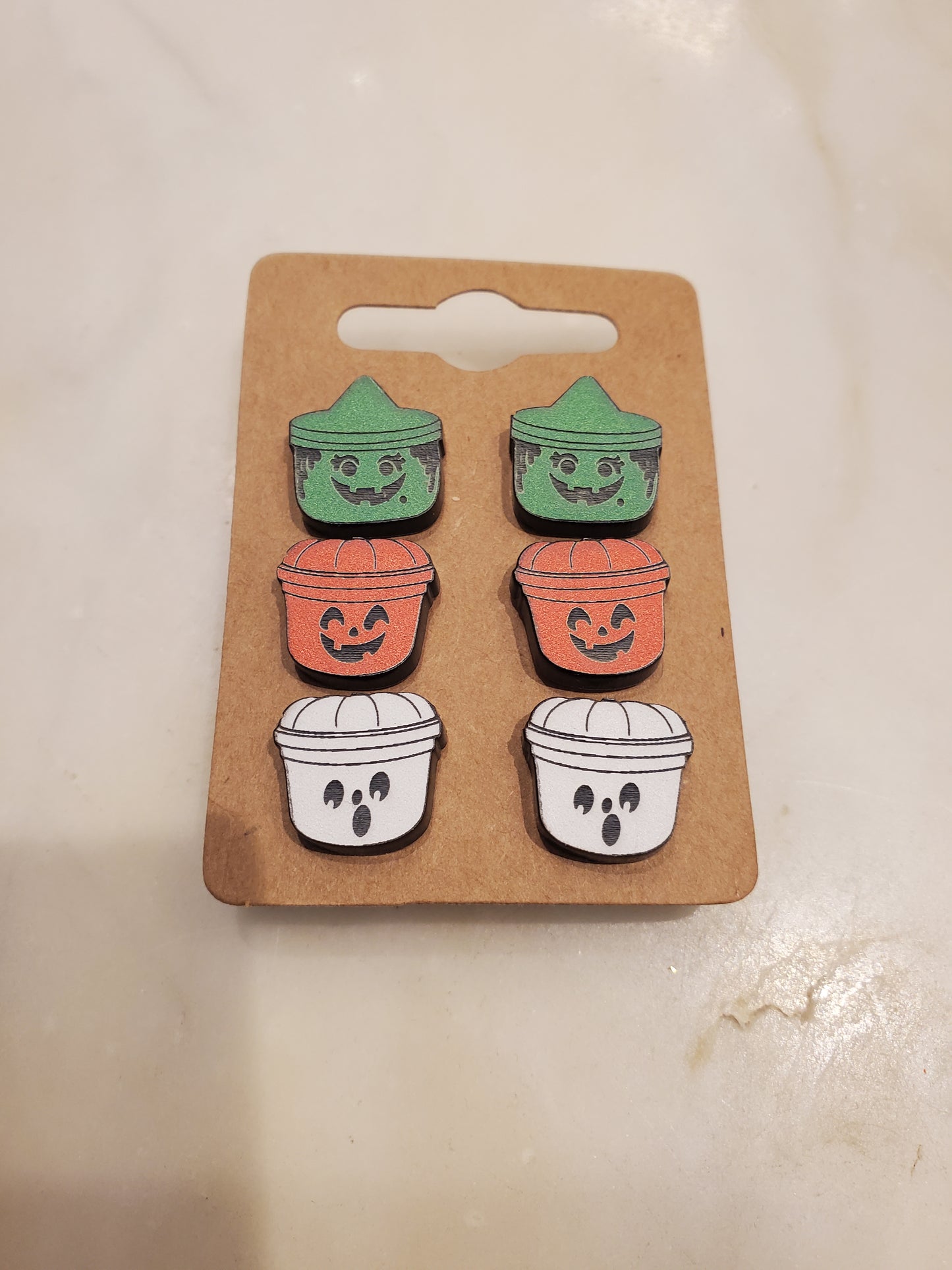 Halloween Retro Bucket Earrings