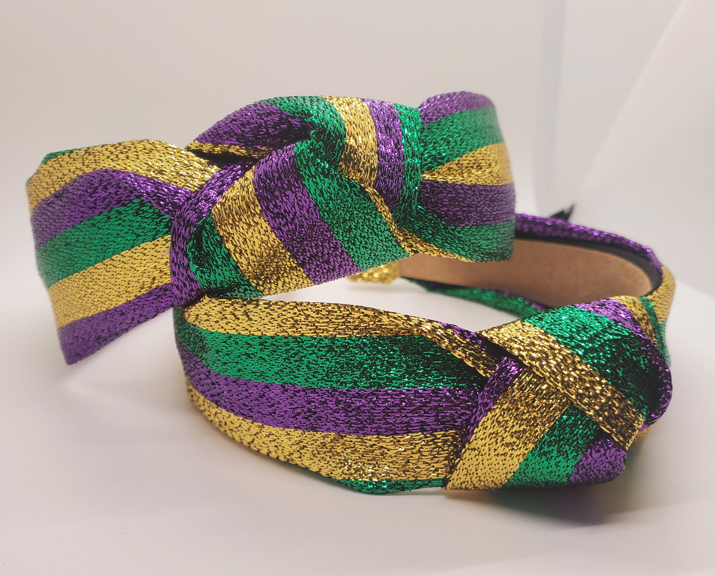 Mardi Gras Headband, Mardi Gras Headbands, Mardi Gras Knot Headband, Mardi Gras Hair Accessories, Lamé Headband, Fat Tuesday Headband