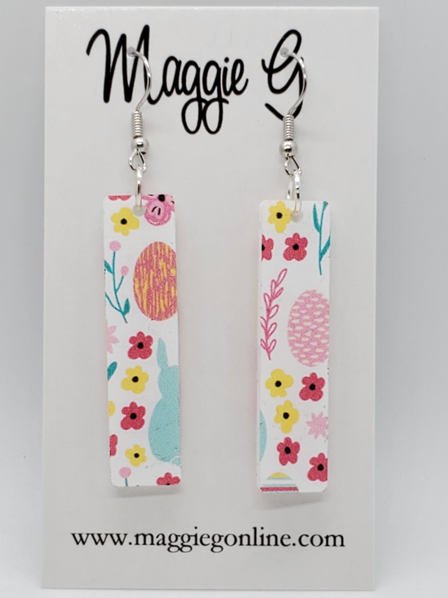 Easter Earrings / Easter Egg Handmade Acrylic/ Bar Stick Earrings