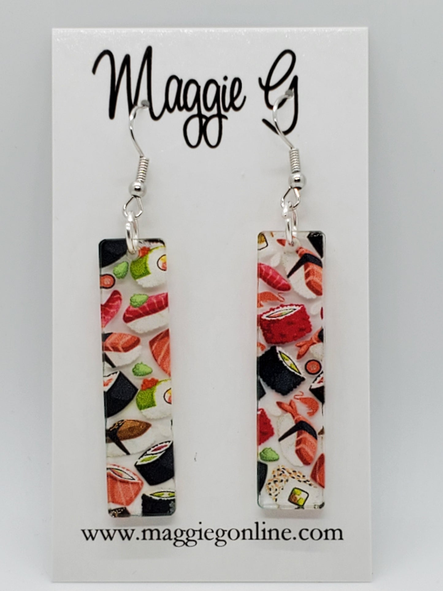 Sushi Earrings / Sushi Jewelry / Sushi Roll / Japanese Earrings / Bar Stick Earring