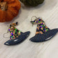 Witch hats / Handmade resin and glitter  earrings