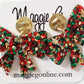 Bow earrings | Custom Earrings | Christmas | Handmade Chunky Multi Color Glitter