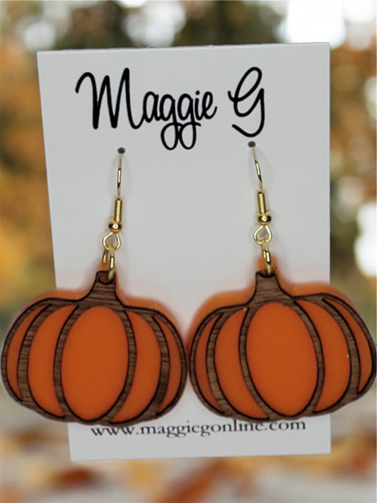 Pumpkin Earrings, Fall Earrings,  Halloween