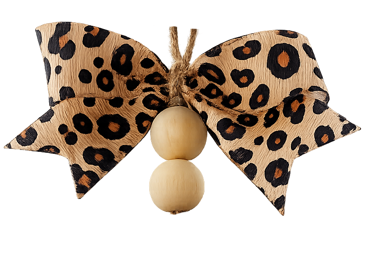 Navy Wife Wooden Rear view Mirror Charm | Military Spouse Car Accessory Gift with Leopard Bow