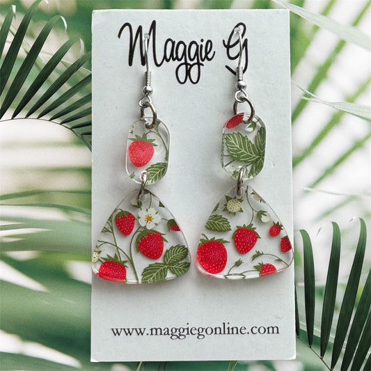 Strawberry Acrylic Earrings