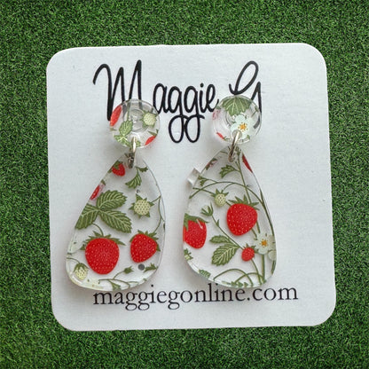 Strawberry Acrylic Earrings