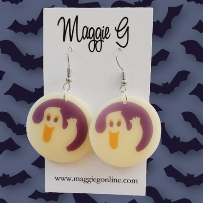 Halloween Sugar Cookie Earrings Ghost| Festive & Whimsical Jewelry