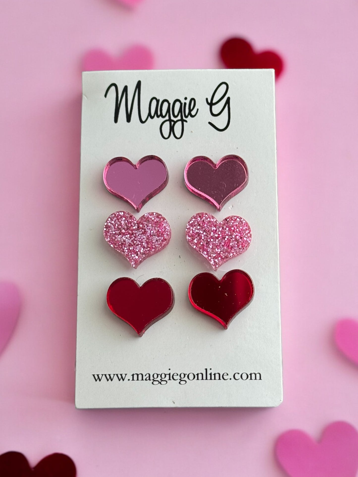 Valentine Post earrings 3 pair Acrylic Earrings