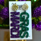 MARDI GRAS Glitter Acrylic Earrings