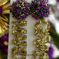 MARDI GRAS Glitter Acrylic Earrings