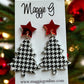 Christmas Tree Earrings Houndstooth Design Alabama