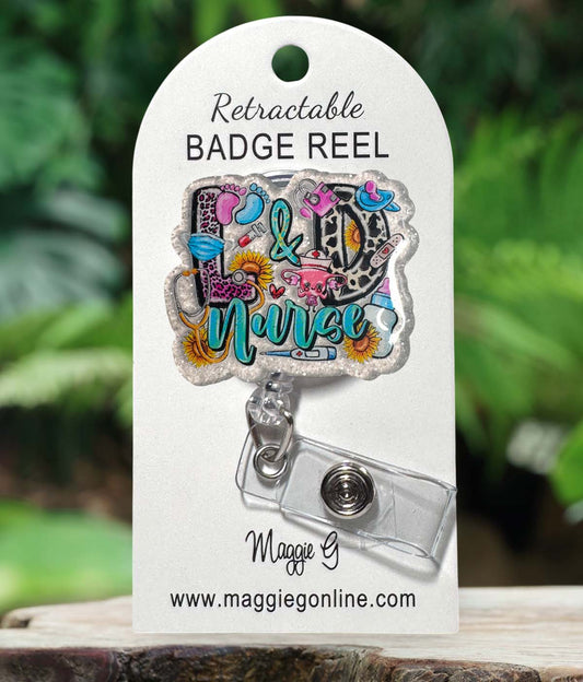 Badge Reel | Interchangable |  ID Badge holder Labor & Delivery