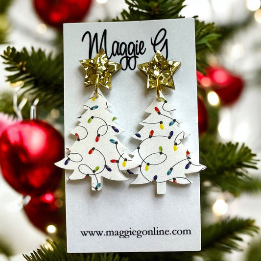 Christmas Tree Earrings Holiday Earrings