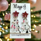 Christmas Tree Earrings Pink Christmas Tree Design