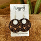 Genuine Vegan Leather laser cut earrings