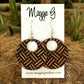 Genuine Vegan Leather laser cut earrings