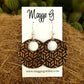 Genuine Vegan Leather laser cut earrings