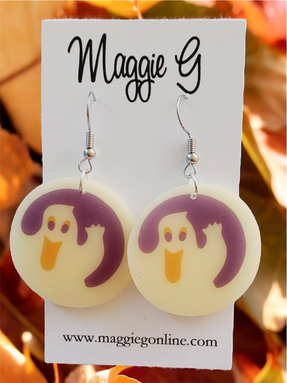 Halloween Sugar Cookie Earrings Ghost| Festive & Whimsical Jewelry