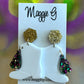 Mardi Gras Marching Boot Earrings