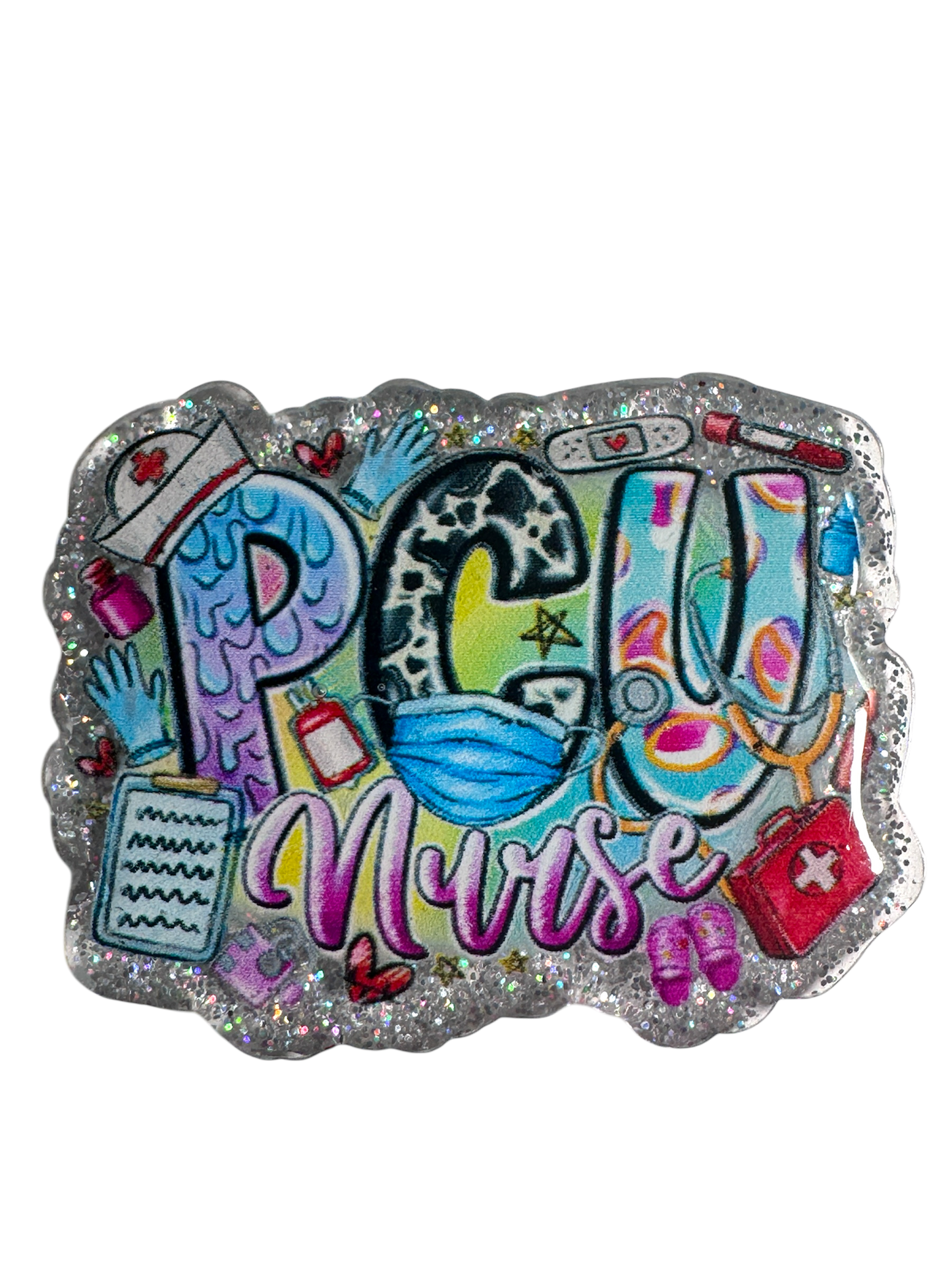 Badge Reel | Interchangable |  ID Badge holder PCU Nurse