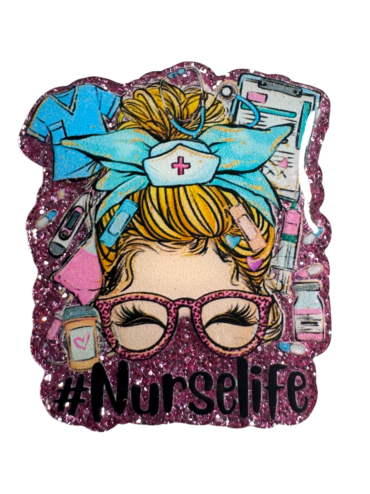Badge Reel | Interchangable |  ID Badge holder Nurse Life