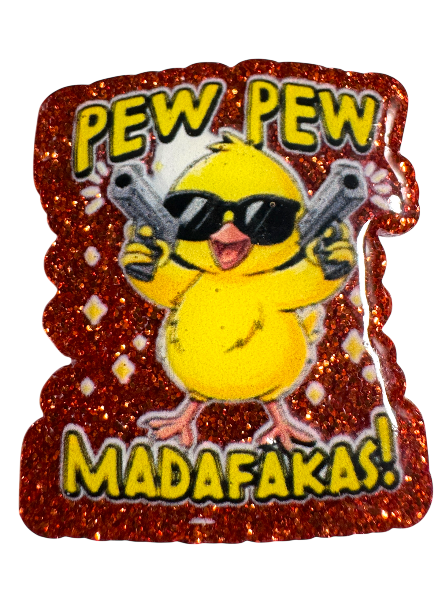 Badge Reel | Interchangable |  ID Badge holder Funny chick