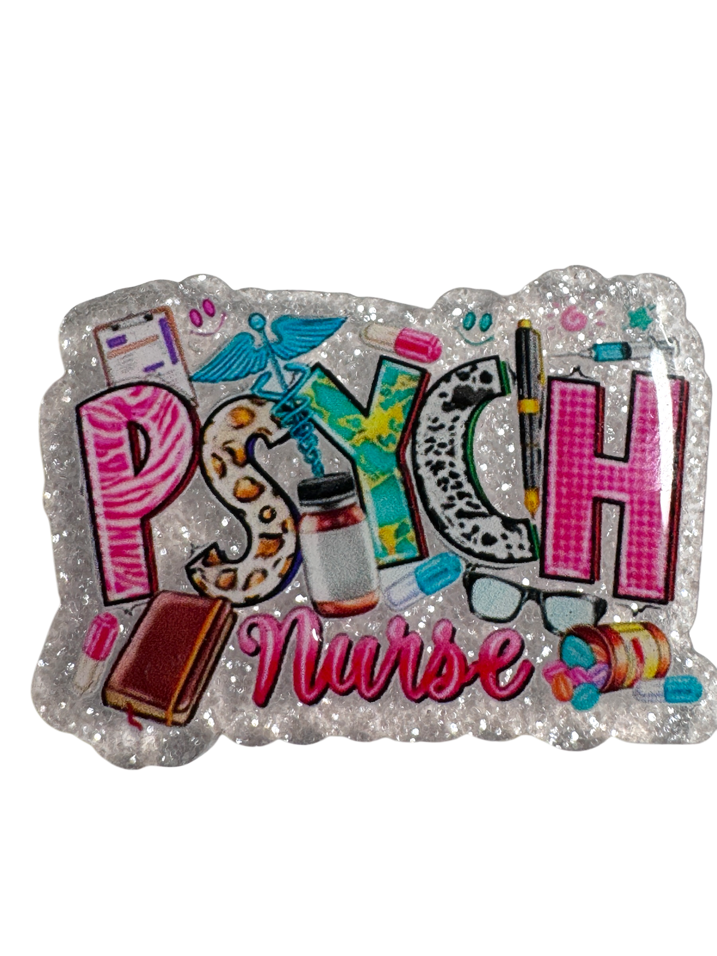 Badge Reel | Interchangable | ID Holder  Psych Nurse