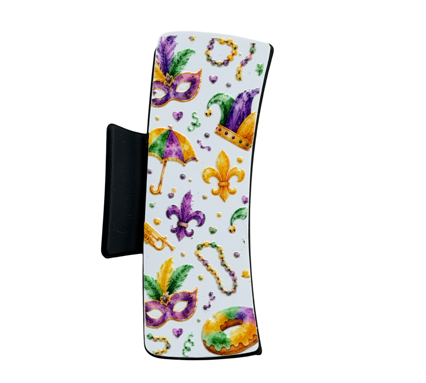 Mardi Gras Purple Green and Gold Hair Claw Clip