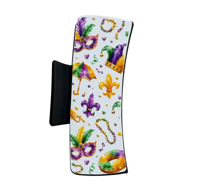 Mardi Gras Purple Green and Gold Hair Claw Clip