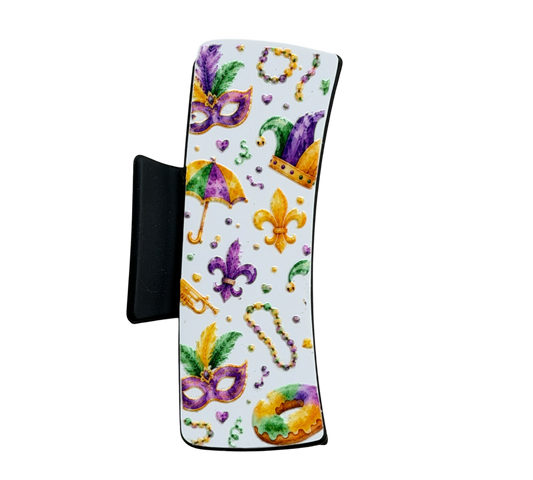 Mardi Gras Purple Green and Gold Hair Claw Clip