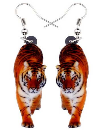 tigers Acrylic Earrings