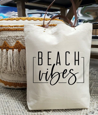 Durable Canvas Tote Bag – Eco-Friendly &  Stylish  / Beach Vibes