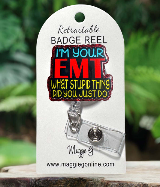 Badge Reel | Interchangable |  ID Badge holder EMT