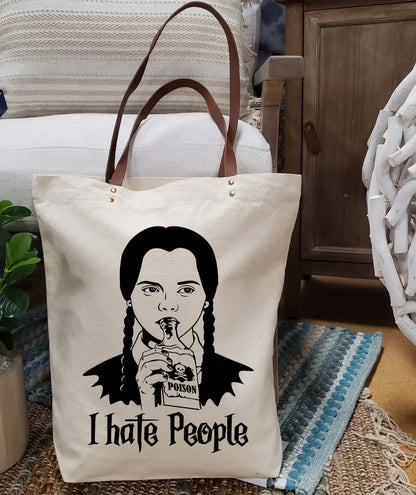 Durable Canvas Tote Bag – Eco-Friendly & Stylish / I Hate People