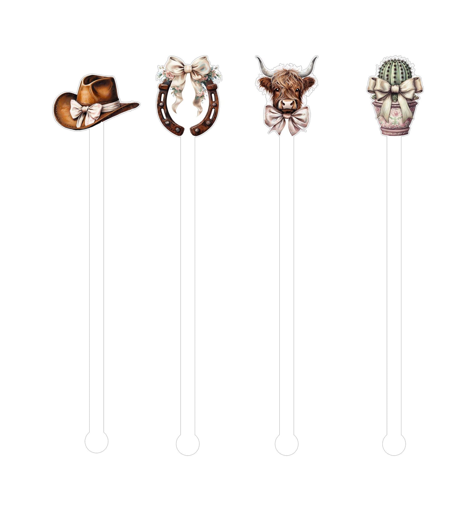 Western - Beverage Stick -  Drink Stick - Swizzle Stick - Drink Stirrers - Cocktail Stir Stick