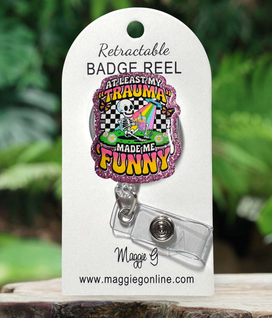 Badge Reel | Interchangable |  ID Badge holder Skelton Humorous