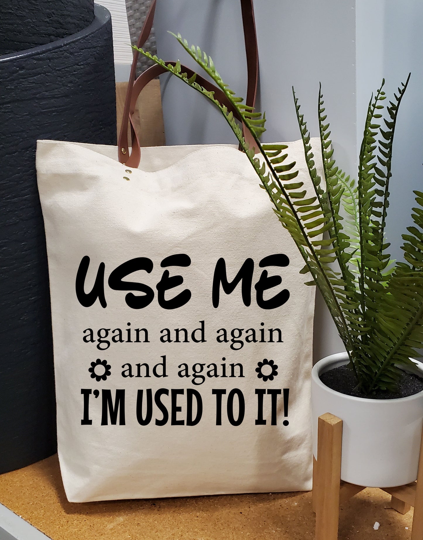 Durable Canvas Tote Bag – Eco-Friendly & Stylish / Use Me Again and Again