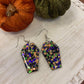 Coffin / Handmade resin and glitter  earrings