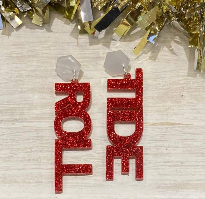 Roll Tide Alabama Team Earrings, Football Earrings, Spirit Wear, Game Day Earrings, High School Earrings, College Earrings, Custom Earrings