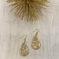 Teardrop Handmade resin and glitter  earrings