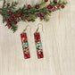 Christmas bar / Handmade resin and glitter  earrings
