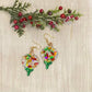 Ornament / Handmade resin and glitter  earrings